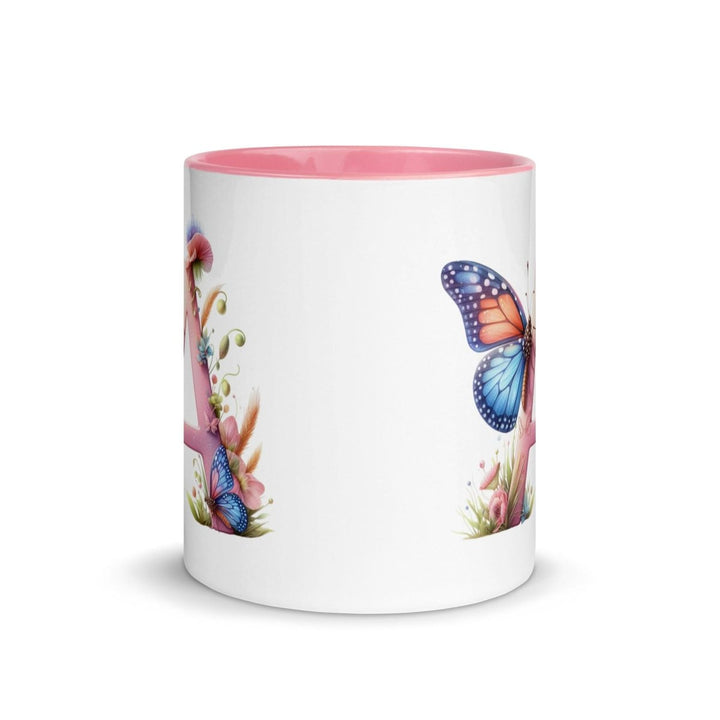Letter A Colorful Print Mug - Pink - 11 oz - ArtyKoala