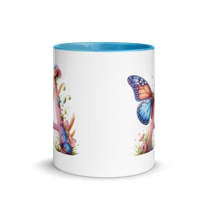 Letter A Colorful Print Mug - Blue - 11 oz - ArtyKoala