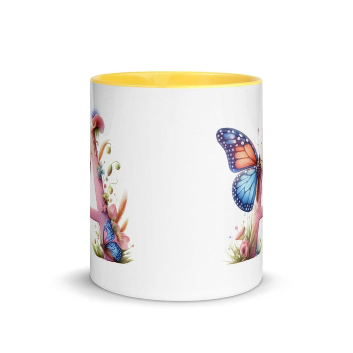Letter A Colorful Print Mug - Black - 11 oz - ArtyKoala