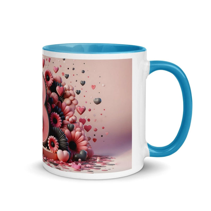 Letter B 3D Colorful Print Mug - Blue - 11 oz - ArtyKoala