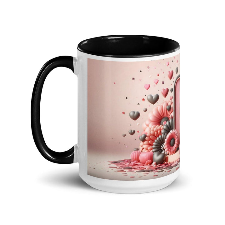 Letter B 3D Colorful Print Mug - Black - 15 oz - ArtyKoala