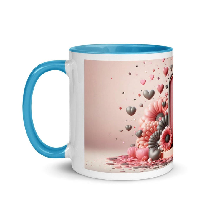 Letter B 3D Colorful Print Mug - Blue - 11 oz - ArtyKoala
