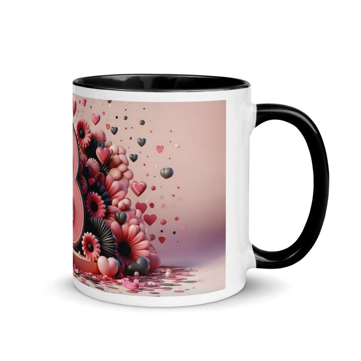 Letter B 3D Colorful Print Mug - Black - 11 oz - ArtyKoala
