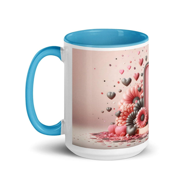 Letter B 3D Colorful Print Mug - Blue - 15 oz - ArtyKoala