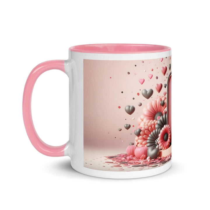 Letter B 3D Colorful Print Mug - Pink - 11 oz - ArtyKoala