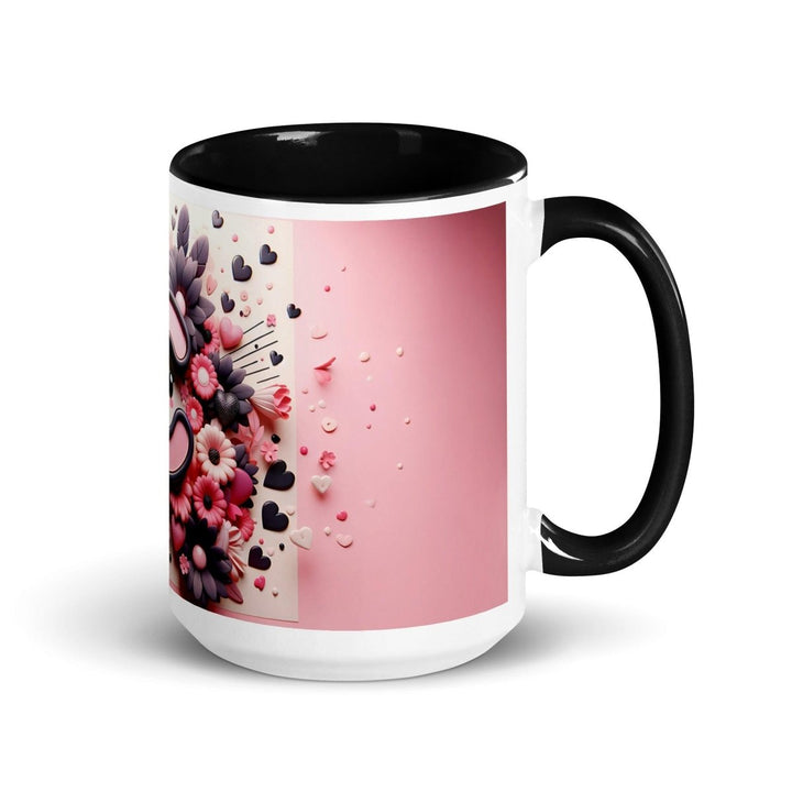 Letter C 3D Colorful Print Mug - Black - 15 oz - ArtyKoala