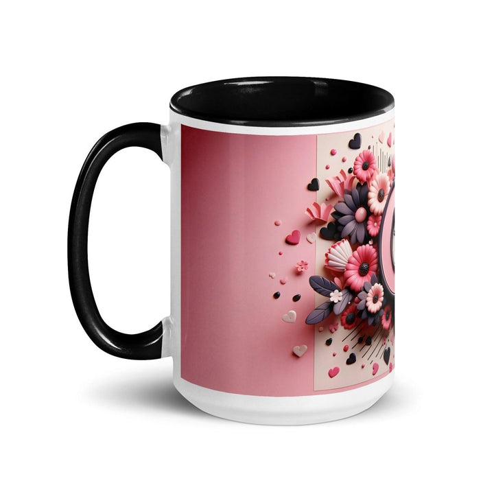 Letter C 3D Colorful Print Mug - Black - 15 oz - ArtyKoala