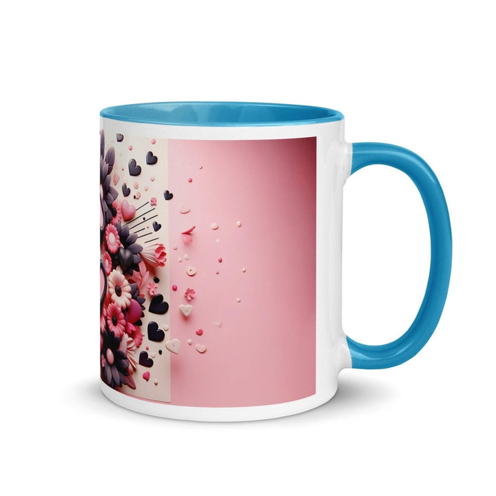 Letter C 3D Colorful Print Mug - Blue - 11 oz - ArtyKoala