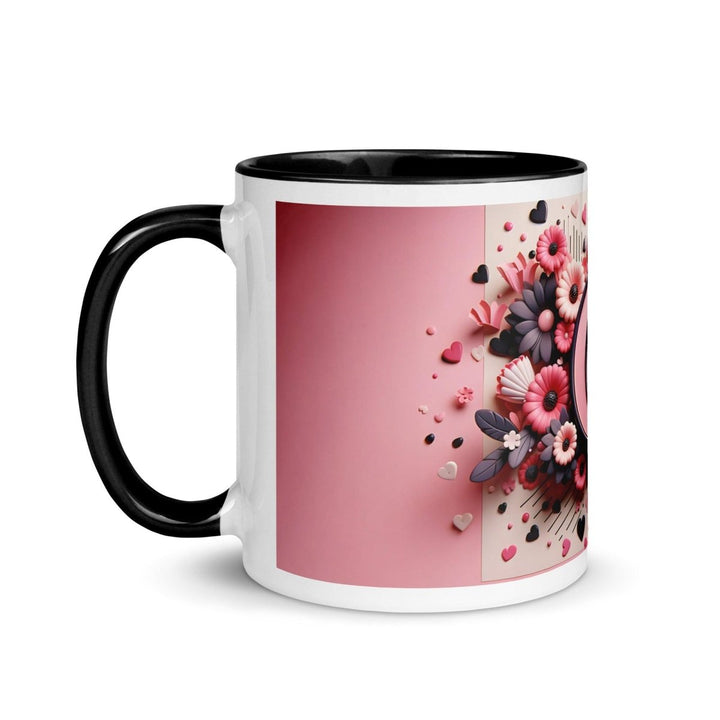 Letter C 3D Colorful Print Mug - Black - 11 oz - ArtyKoala