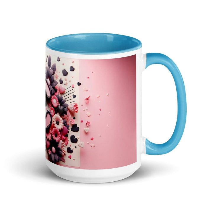 Letter C 3D Colorful Print Mug - Blue - 15 oz - ArtyKoala