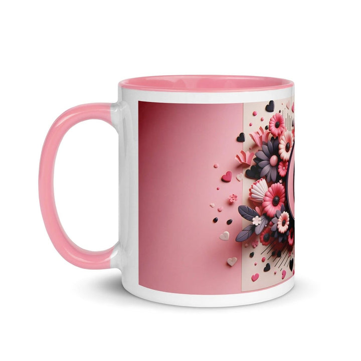 Letter C 3D Colorful Print Mug - Pink - 11 oz - ArtyKoala