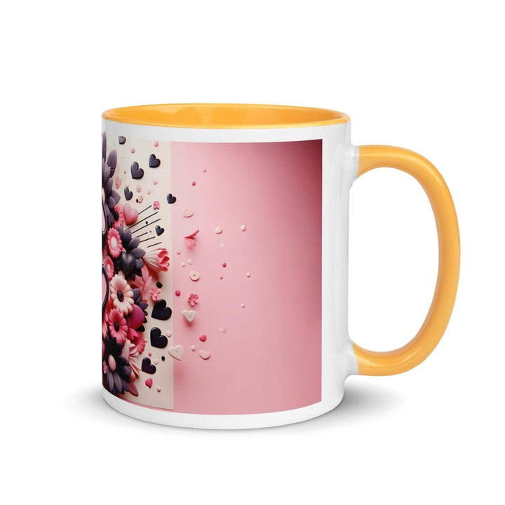 Letter C 3D Colorful Print Mug - Golden Yellow - 11 oz - ArtyKoala