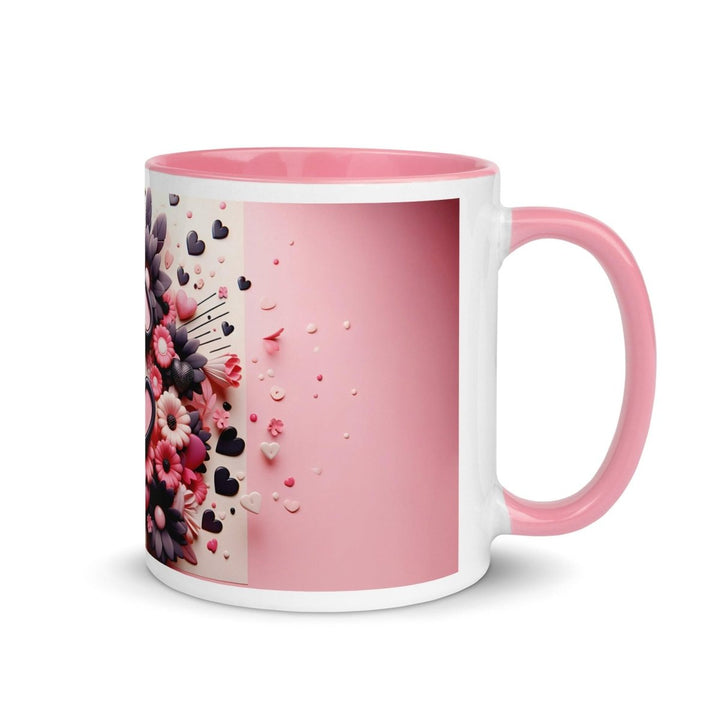 Letter C 3D Colorful Print Mug - Pink - 11 oz - ArtyKoala