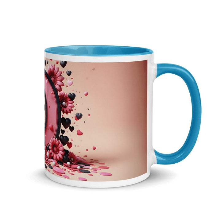 Letter D 3D Colorful Print Mug - Blue - 11 oz - ArtyKoala