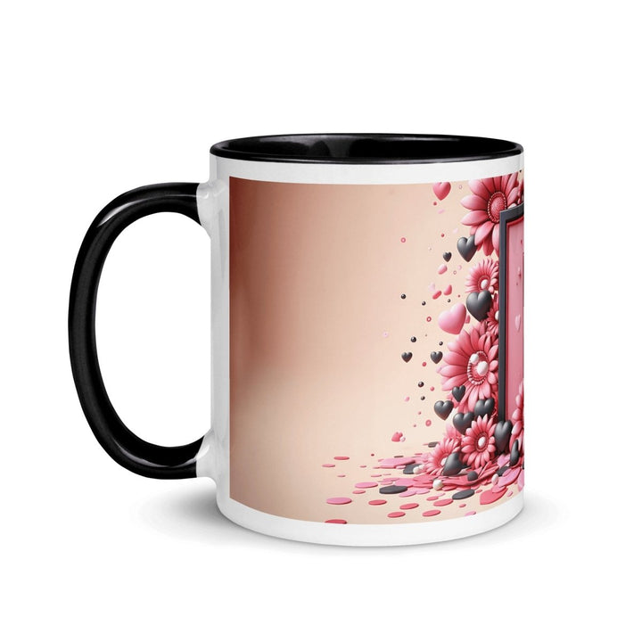 Letter D 3D Colorful Print Mug - Black - 11 oz - ArtyKoala