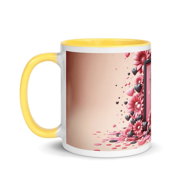 Letter D 3D Colorful Print Mug - Yellow - 11 oz - ArtyKoala