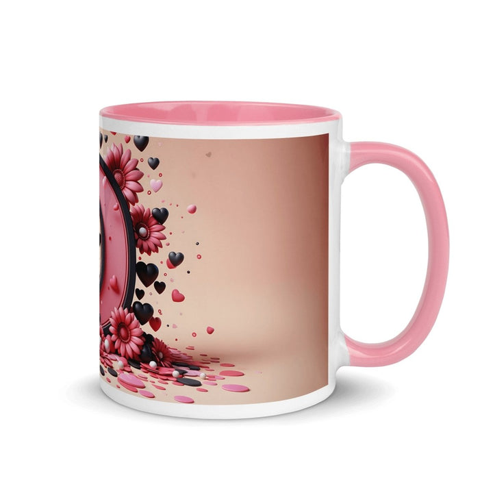 Letter D 3D Colorful Print Mug - Pink - 11 oz - ArtyKoala