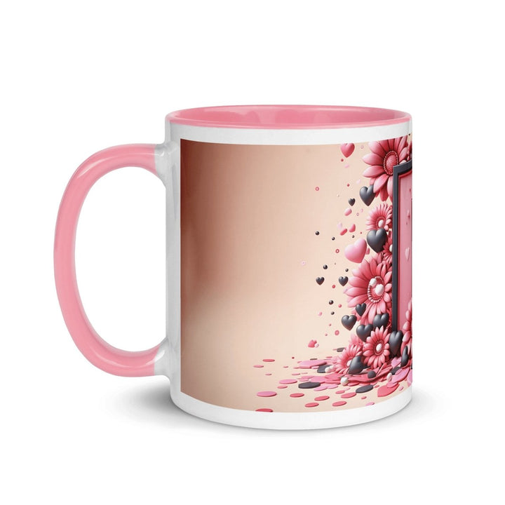 Letter D 3D Colorful Print Mug - Pink - 11 oz - ArtyKoala