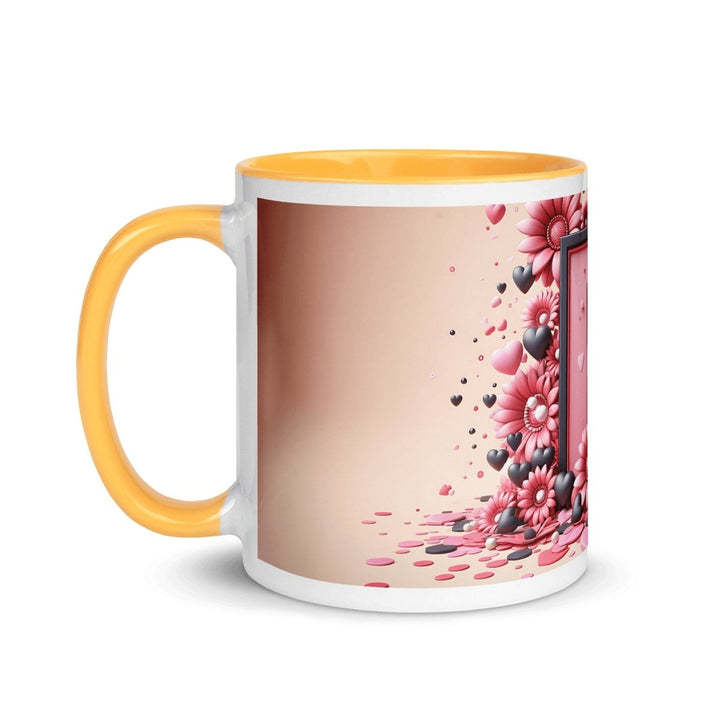 Letter D 3D Colorful Print Mug - Golden Yellow - 11 oz - ArtyKoala