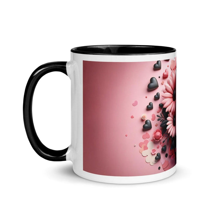 Letter E 3D Colorful Print Mug - Black - 11 oz - ArtyKoala