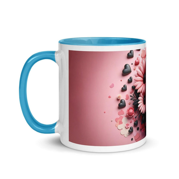 Letter E 3D Colorful Print Mug - Blue - 11 oz - ArtyKoala
