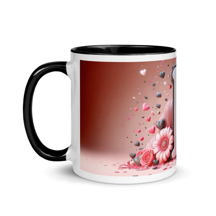 Letter F 3D Colorful Print Mug - Black - 11 oz - ArtyKoala