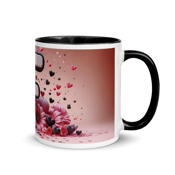 Letter F 3D Colorful Print Mug - Black - 11 oz - ArtyKoala
