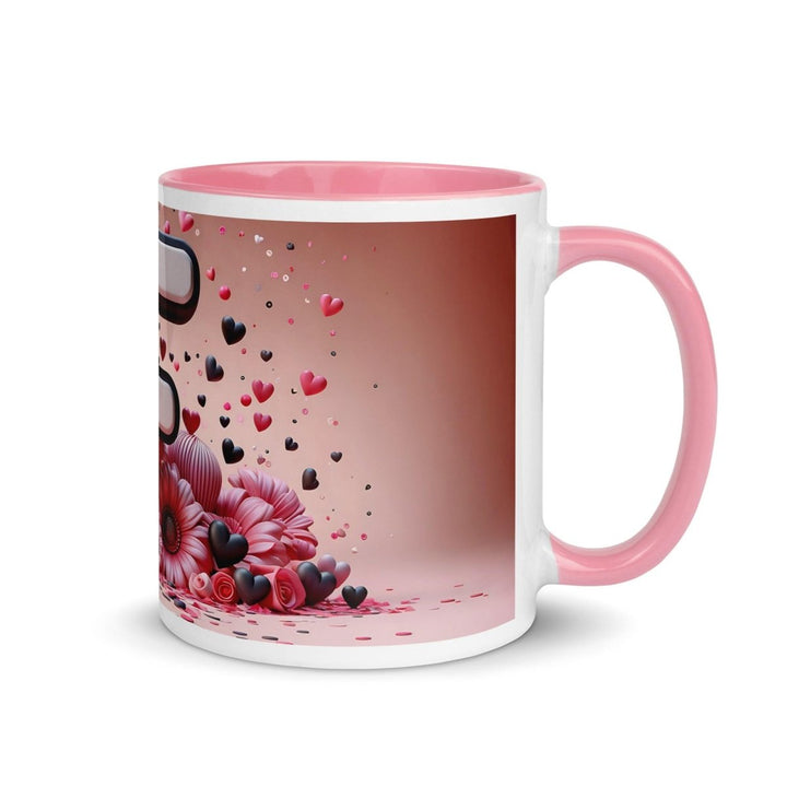 Letter F 3D Colorful Print Mug - Pink - 11 oz - ArtyKoala