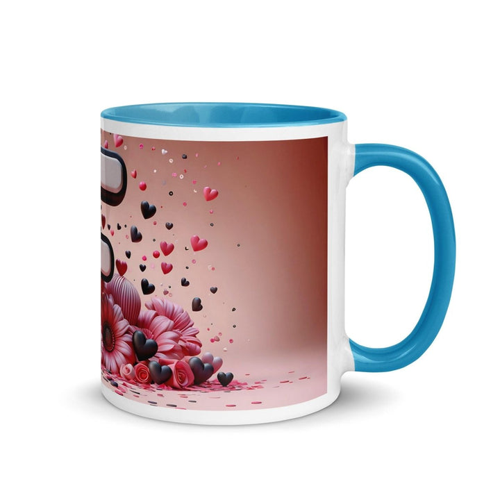 Letter F 3D Colorful Print Mug - Blue - 11 oz - ArtyKoala