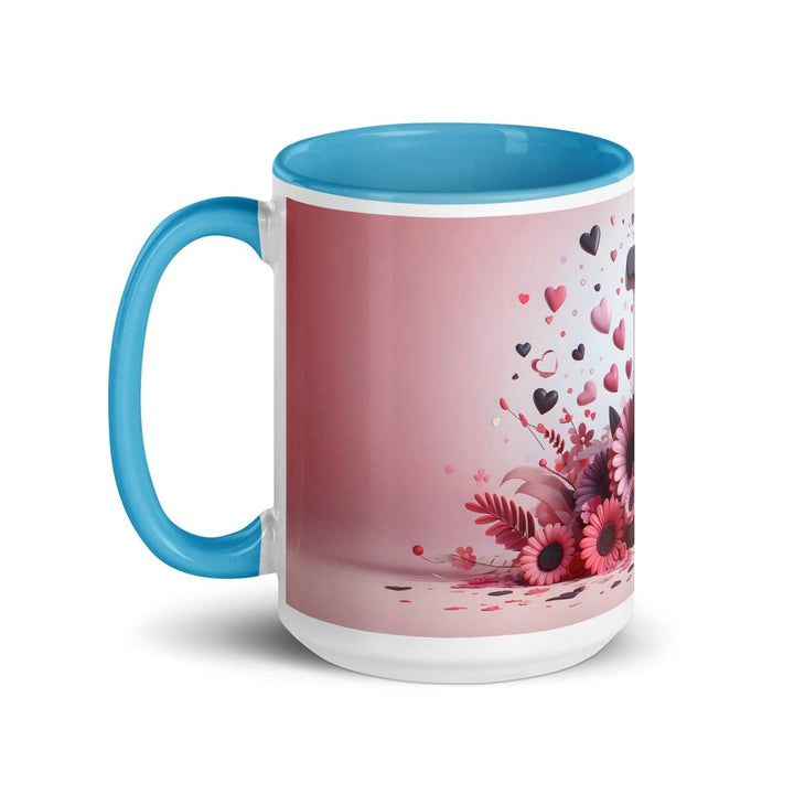 Letter I 3D Colorful Print Mug - Blue - 15 oz - ArtyKoala