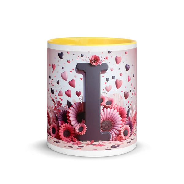 Letter I 3D Colorful Print Mug - Black - 11 oz - ArtyKoala