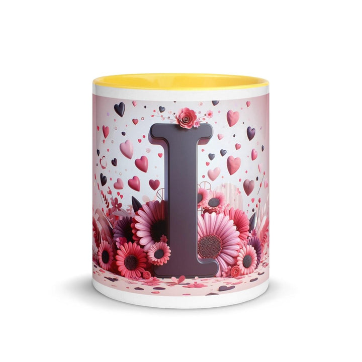Letter I 3D Colorful Print Mug - Black - 11 oz - ArtyKoala