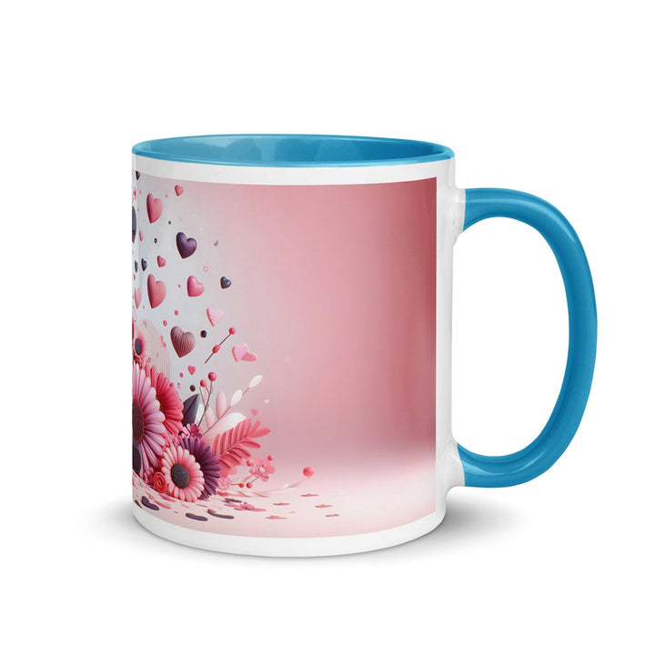 Letter I 3D Mug Yellow Color Inside - Blue / 11 oz - ArtyKoala