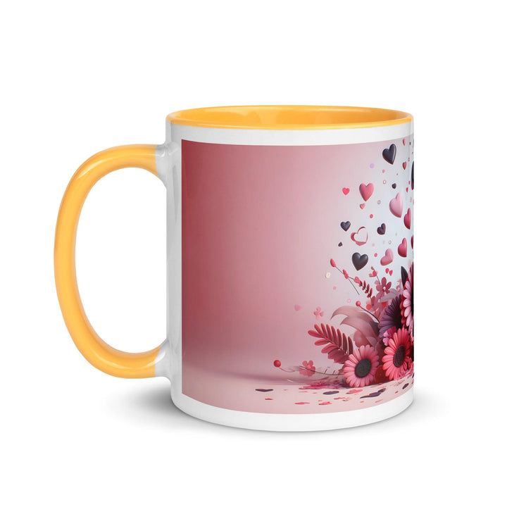 Letter I 3D Mug Yellow Color Inside - ArtyKoala