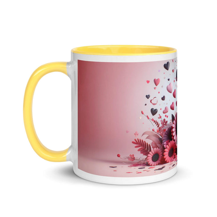 Letter I 3D Mug Yellow Color Inside - ArtyKoala