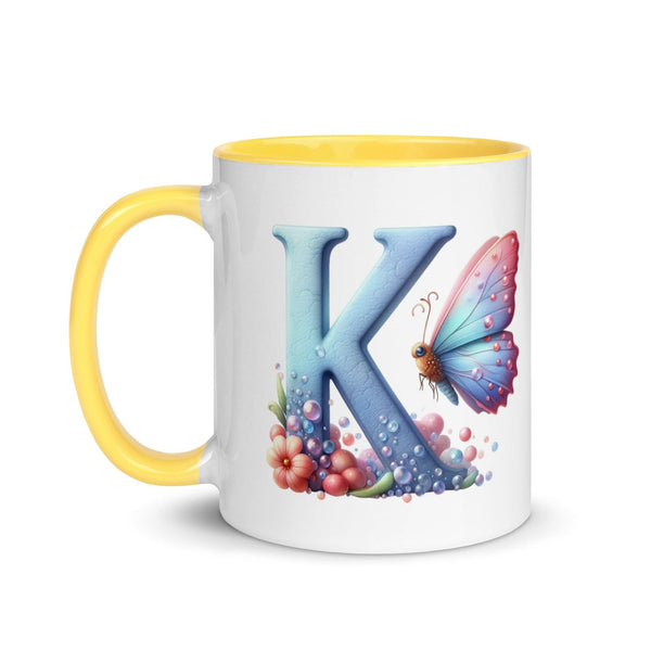 Letter K Mug with Color Inside - ArtyKoala