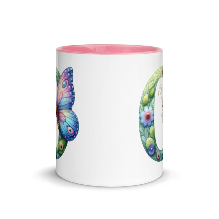 Letter O Colorful Print Mug - Pink - 11 oz - ArtyKoala