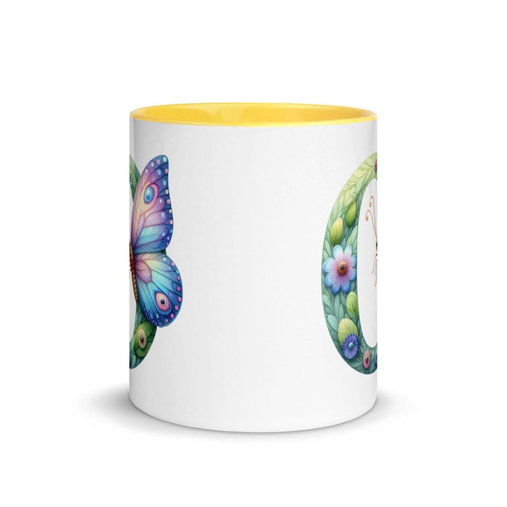 Letter O Colorful Print Mug - Black - 11 oz - ArtyKoala
