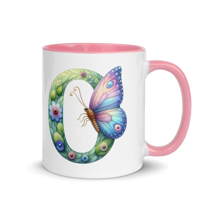 Letter O Colorful Print Mug - Pink - 11 oz - ArtyKoala