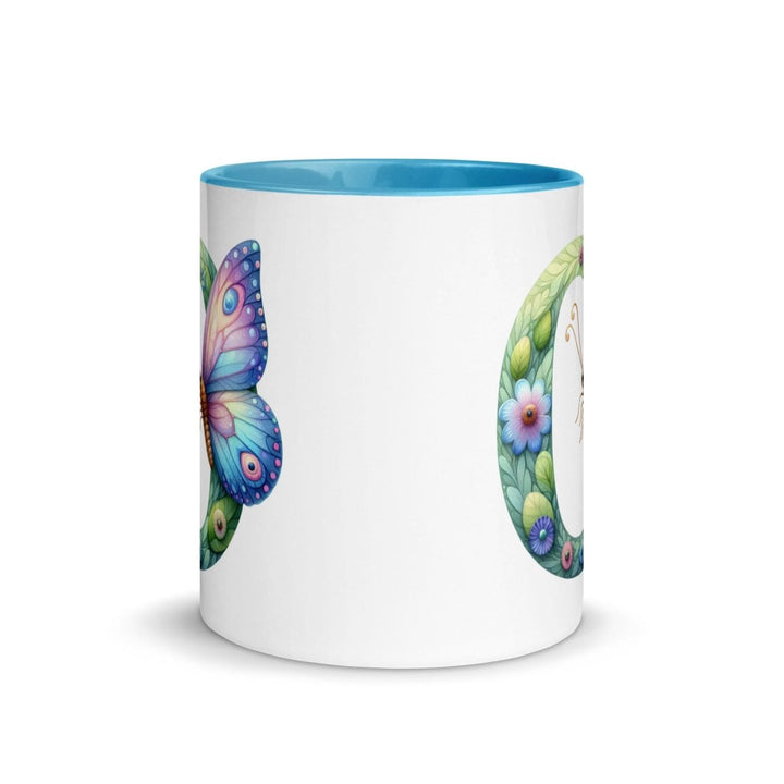 Letter O Colorful Print Mug - Blue - 11 oz - ArtyKoala