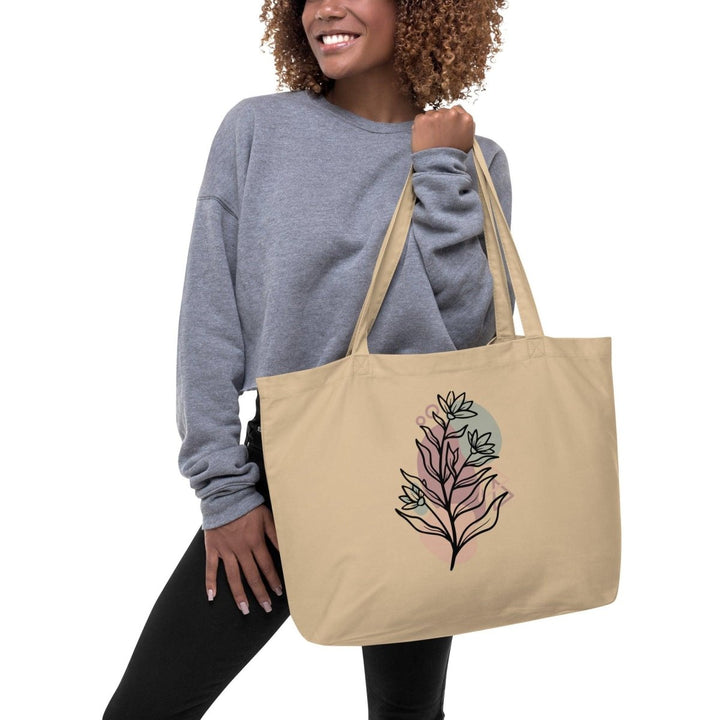 Line tree Large Eco Custom Tote Bag - ArtyKoala