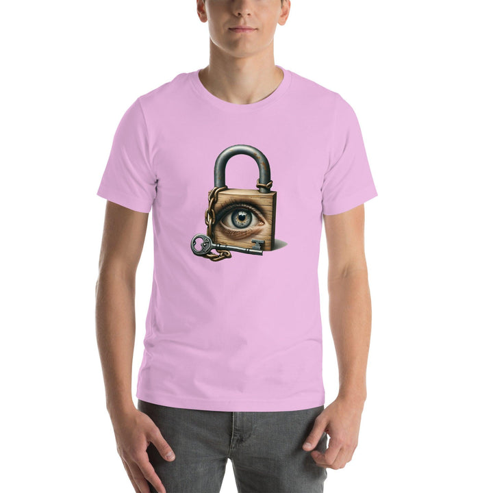 Locked Eye Man T-Shirt - Lilac / S - ArtyKoala