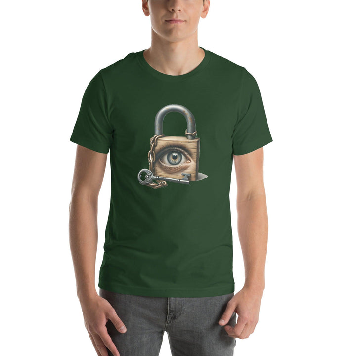 Locked Eye Man T-Shirt - Forest / S - ArtyKoala