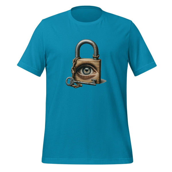 Locked Eye Unisex Graphic Tee - Black Heather - S - ArtyKoala
