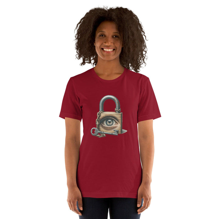 Locked Eye Woman T-Shirt - Black Heather / S - ArtyKoala