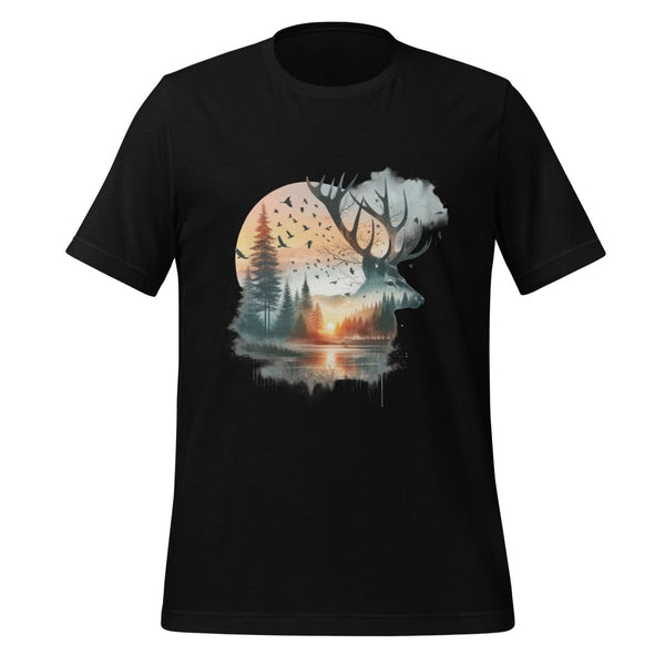 Long Live The Deer Graphic Tee - Black - S - ArtyKoala