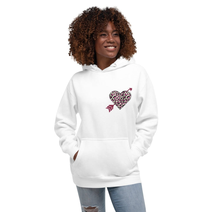 Love Arrow Graphic Hoodie - White - S - ArtyKoala