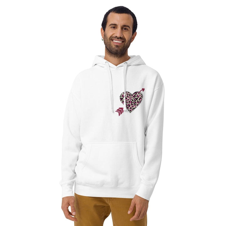 Love Arrow Graphic Hoodie - White - S - ArtyKoala