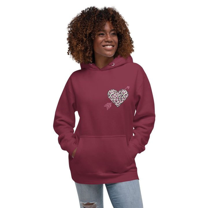 Love Arrow Graphic Hoodie - White - S - ArtyKoala