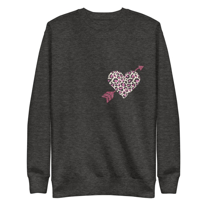 Love Arrow Graphic Sweatshirt - Charcoal Heather - S - ArtyKoala